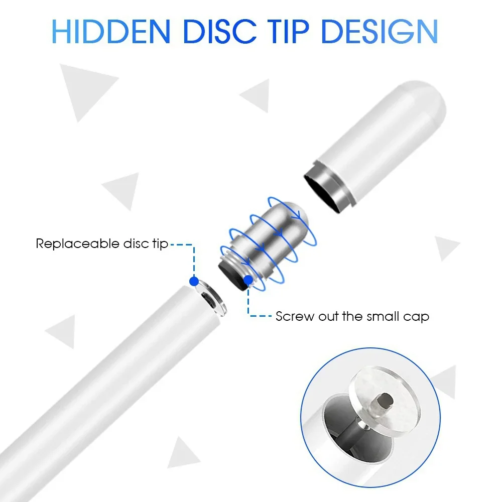 Universal Capacitive Stylus Pen for Tablets and Phones Compatible with iPad Pencil Drawing Writing Touch Screen Black