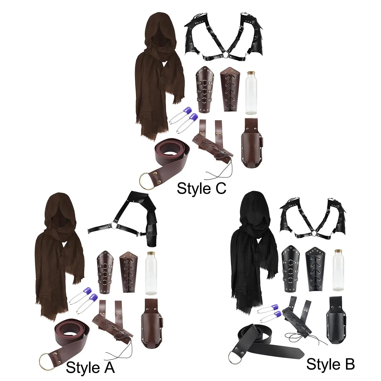 Mittelalter licher Ritters chal mittelalter licher Ritter pu Ledergürtel für Halloween-Festival