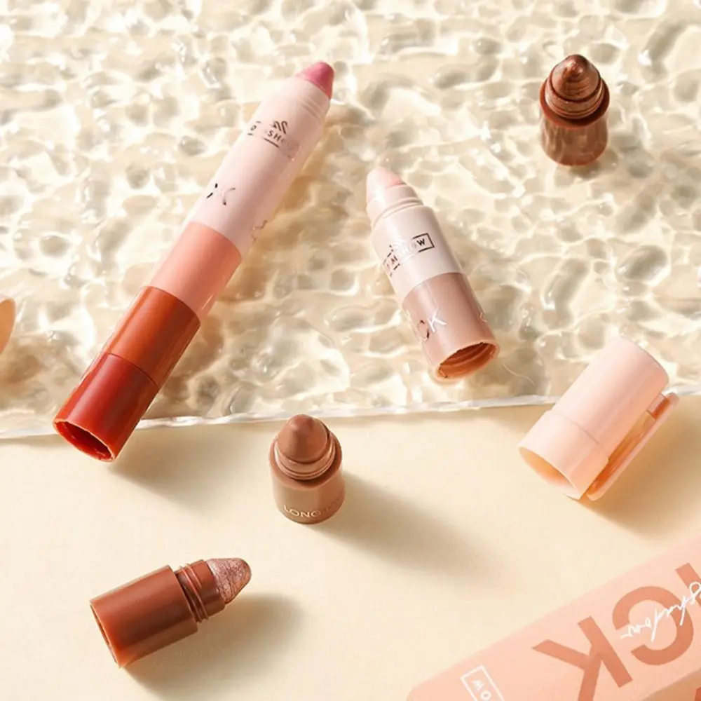 New 5 in 1 Eyeshadow Pencil Waterproof Matte Eyeshadow Crayon Highly Pigmented Moisturizing Eye Highlighter Pen Women