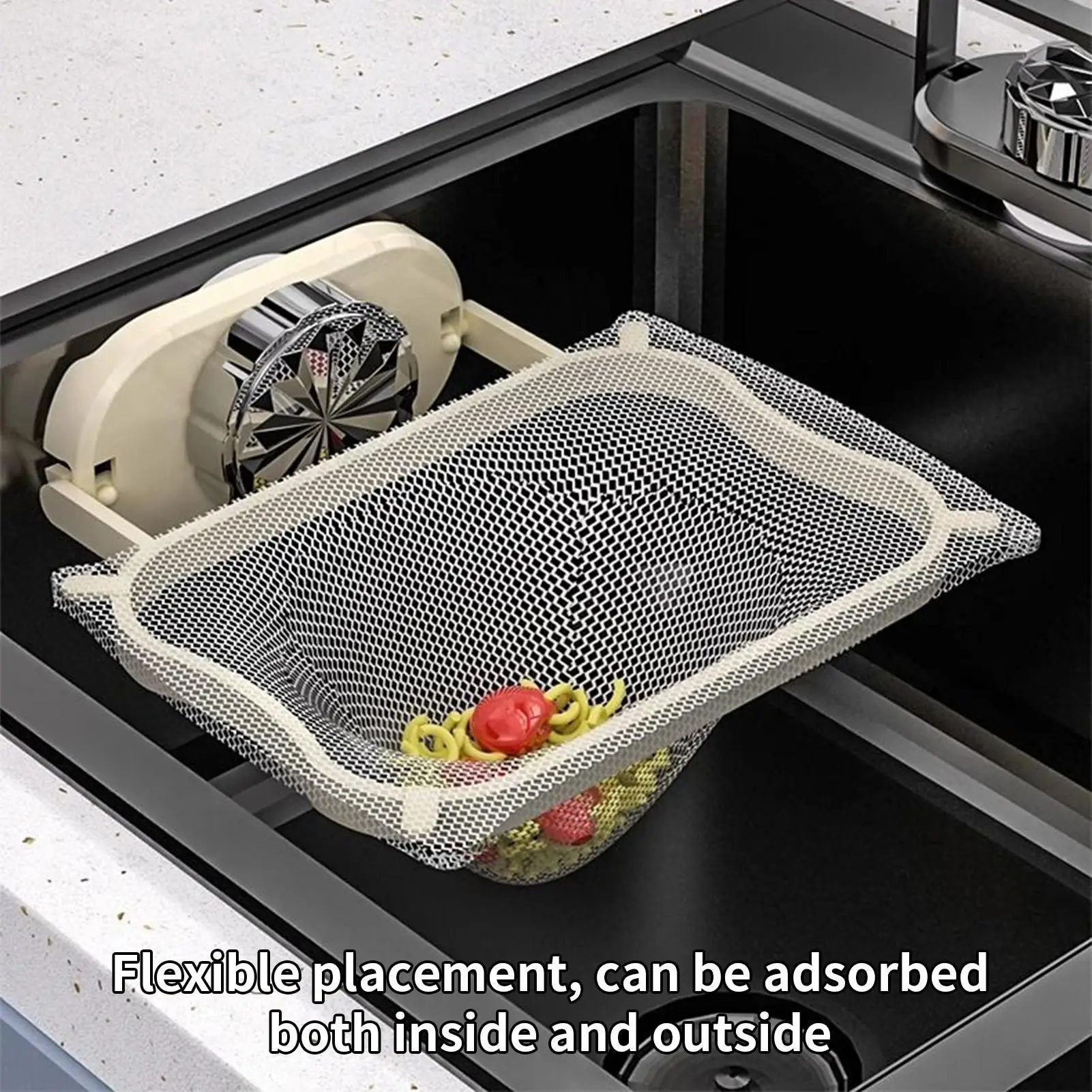 

Kitchen Sink Strainer Rack Suction Cup Drainage Strainer Filter Bag Efficiently Collects Leftovers For Kitchen Cleaning