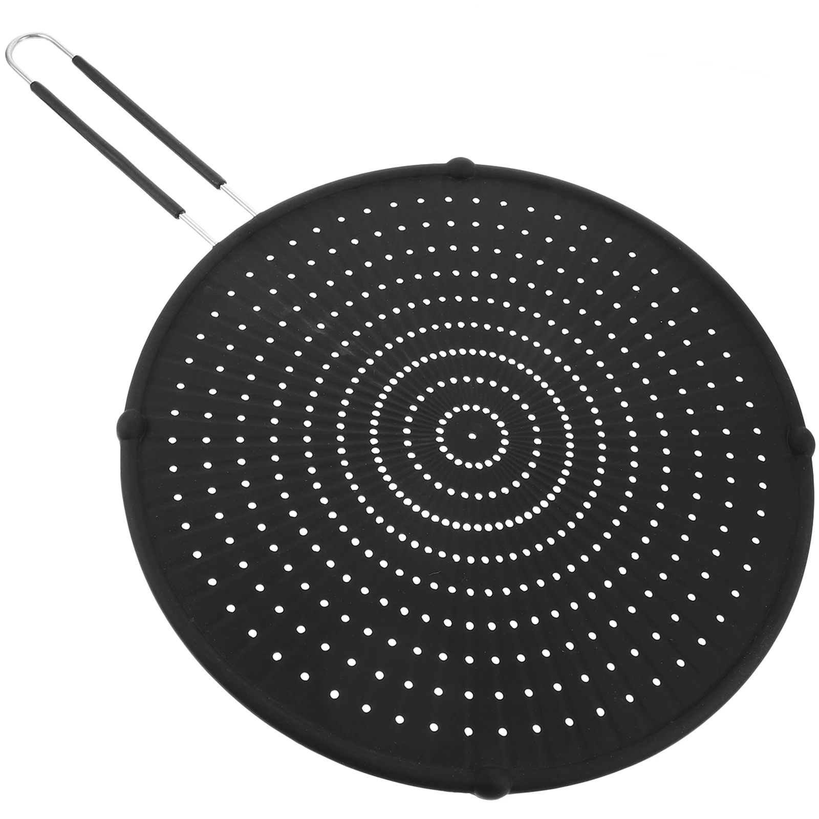 

Anti-splash Oil Net Frying Pan Guard for Splatter Screen Grease Handle Screens Silicone Silica