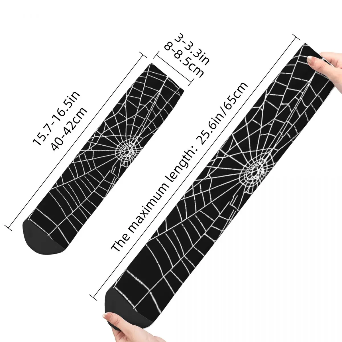 Retro Essential Men's Socks Spider Web Unisex Hip Hop Pattern Printed Funny Crew Sock Gift