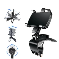 New 1400° Car Dashboard Snap-on Mobile Phone Holder Car Rearview Mirror Support Sun Visor Navigation Mobile Stand Phone Holder