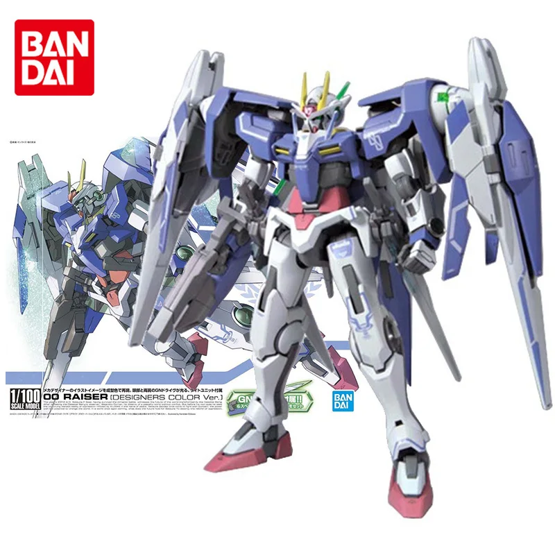 

Bandai Genuine Gundam Model Kit Anime Figure Toys TV 1/100 OO Raise Designers Color Gunpla Anime Action Figure Toys for Children