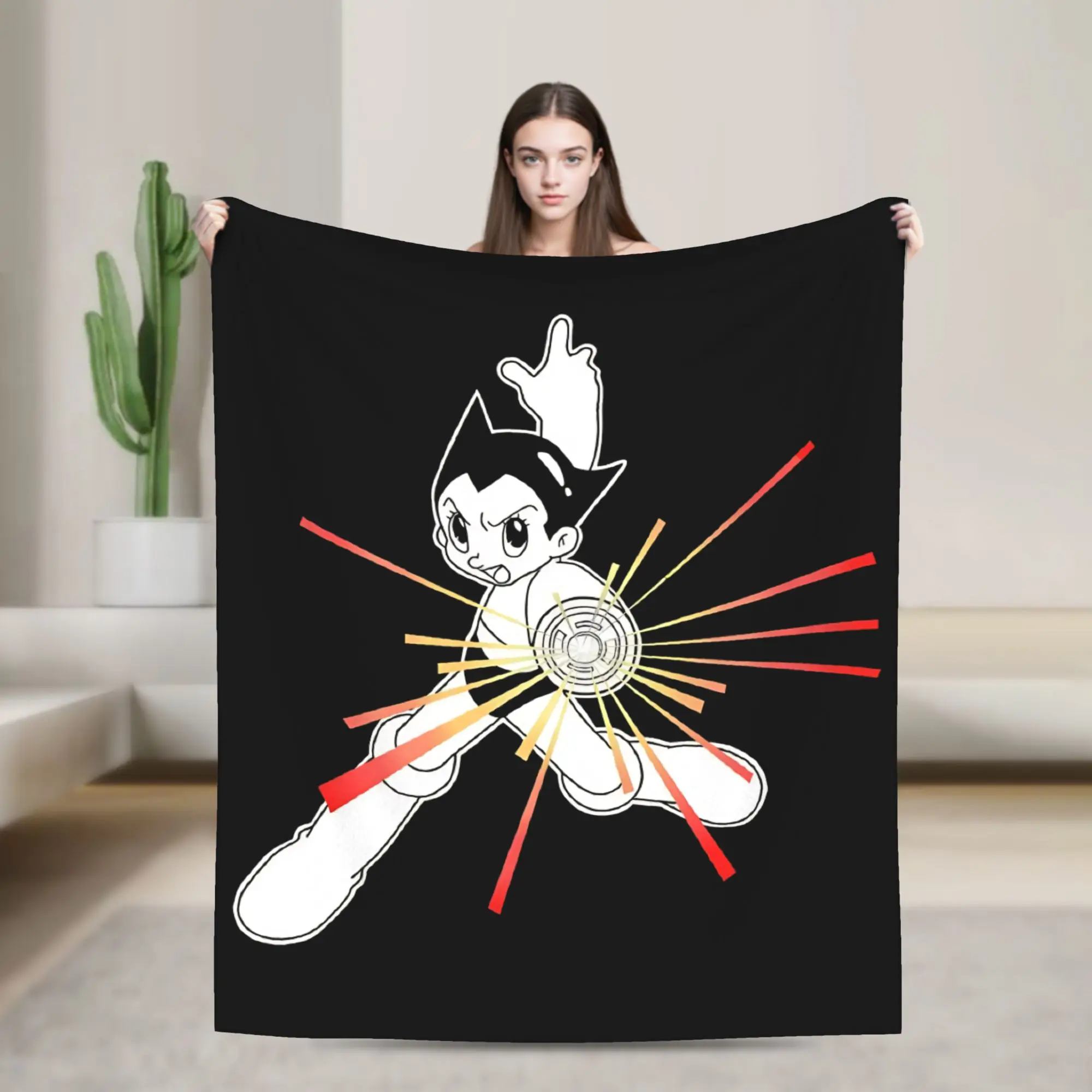 Astroboy Astro Boy Anime Blankets  Fuzzy Awesome Soft Throw Blankets for Chair Covering Sofa Textile Decor