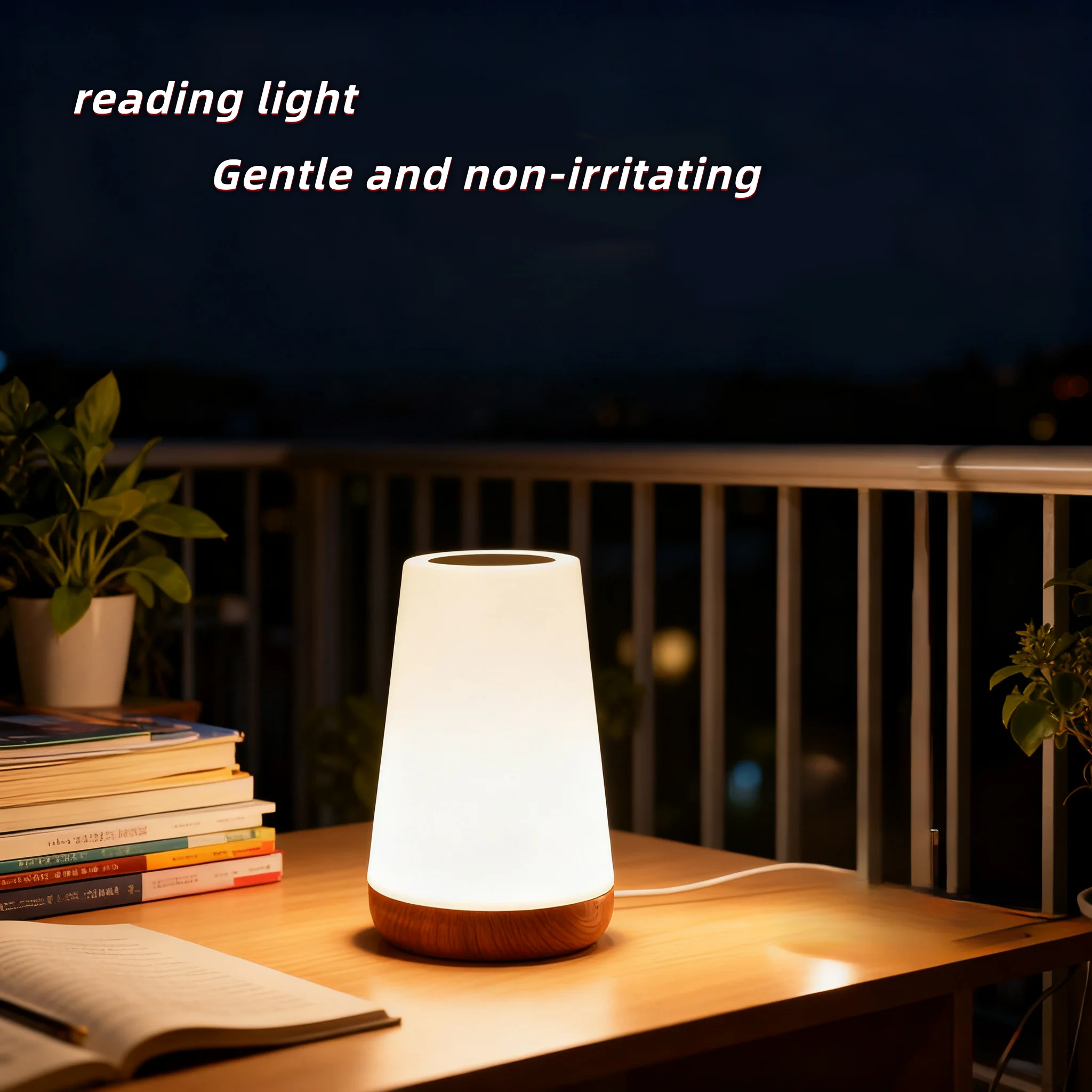 Nachtlicht mit 13 Farbwechseln, Fernbedienung, Touch-USB, wiederaufladbar, RGB-Nachtlampe, dimmbare Lampe, tragbare Tisch-Nachttischlampe