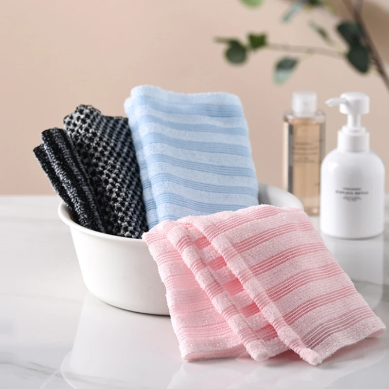 Japanese Rubbing Washcloth Bath Nylon Towel Brush For Back Towels Exfoliating Scrub Shower Sponge Body Bathroom Accessories