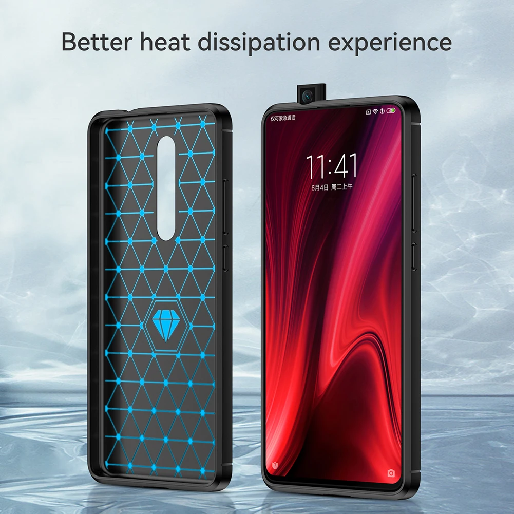 FERISING 케이스 샤오미 MI 9T / 9T 프로 Mit 케이스 TPU 범퍼 카본 커버, Redmi K20 / K20 프로 프리미엄 케이스, Coque Capas