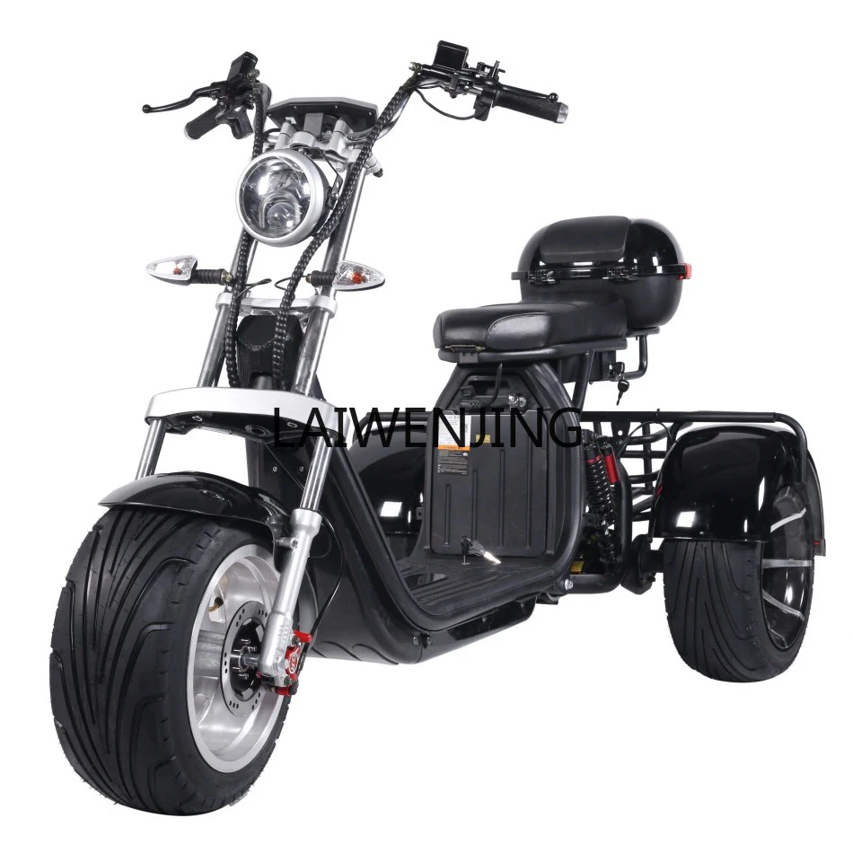 HLZ electric three-wheeled adult battery car large wheel wide tire motorcycle scooter