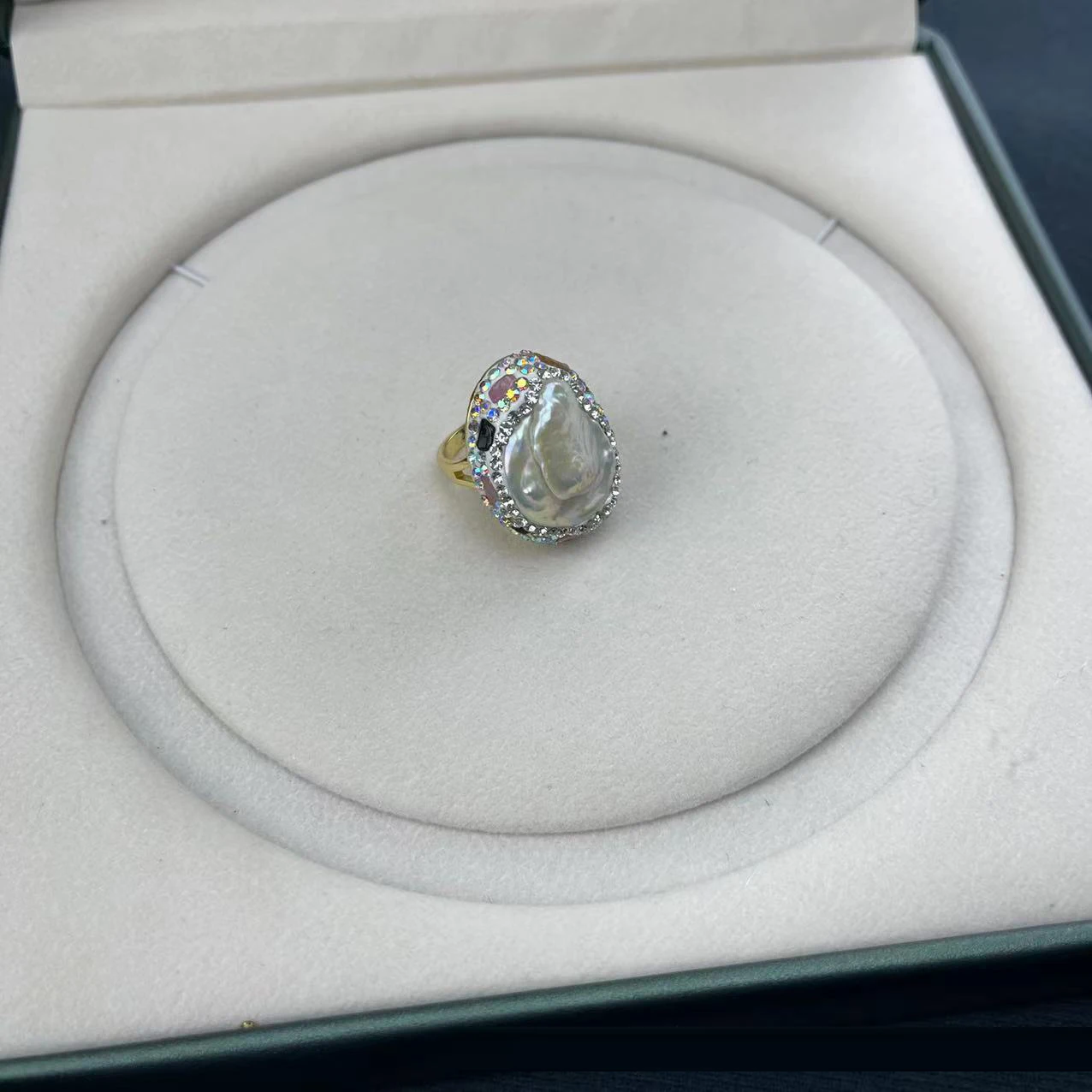 

Винтажный комплект ювелирных изделий с жемчугом в стиле барокко для женщин, инкрустированный натуральным камнем, кулон, ожерелье, серьги, браслет, кольца, очаровательные модные вечерние