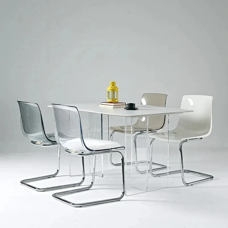 Modern Transparent Dining Chairs Nordic Ergonomic Minimalist Single Chairs Apartment Waiting Meubles De Salon Household Items