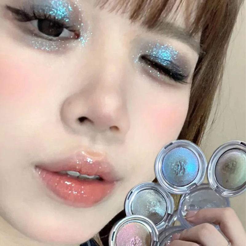 لوحة الطين باللون الفيروزي الأخضر بيرليسسينت أحادية اللون مستقطبة الخوخ بريق الوجه كونتور سطع ماكياج الجسم لامعة #2