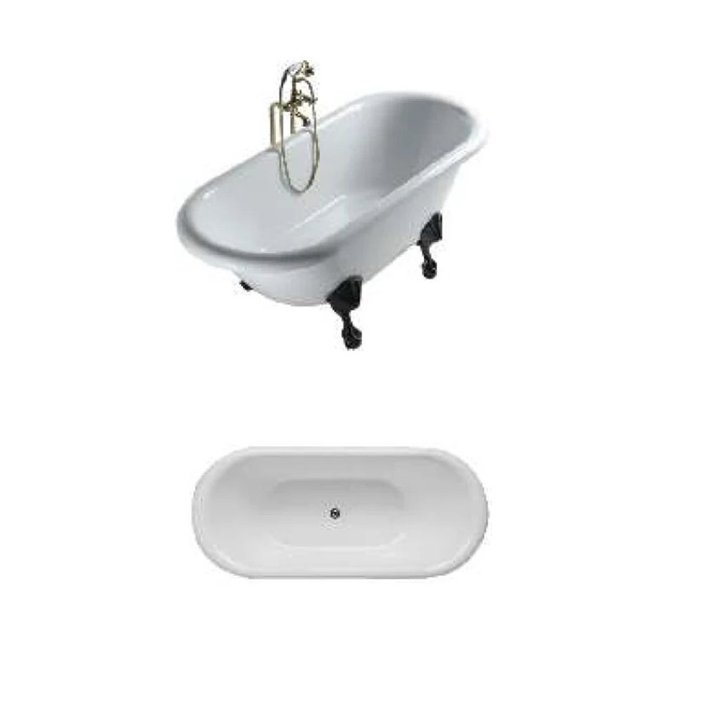 1900X840X680mm Acrylic Fiberglass Resin Ellipse Bathtub Freestanding Seamless Soaking Tub RS6531A