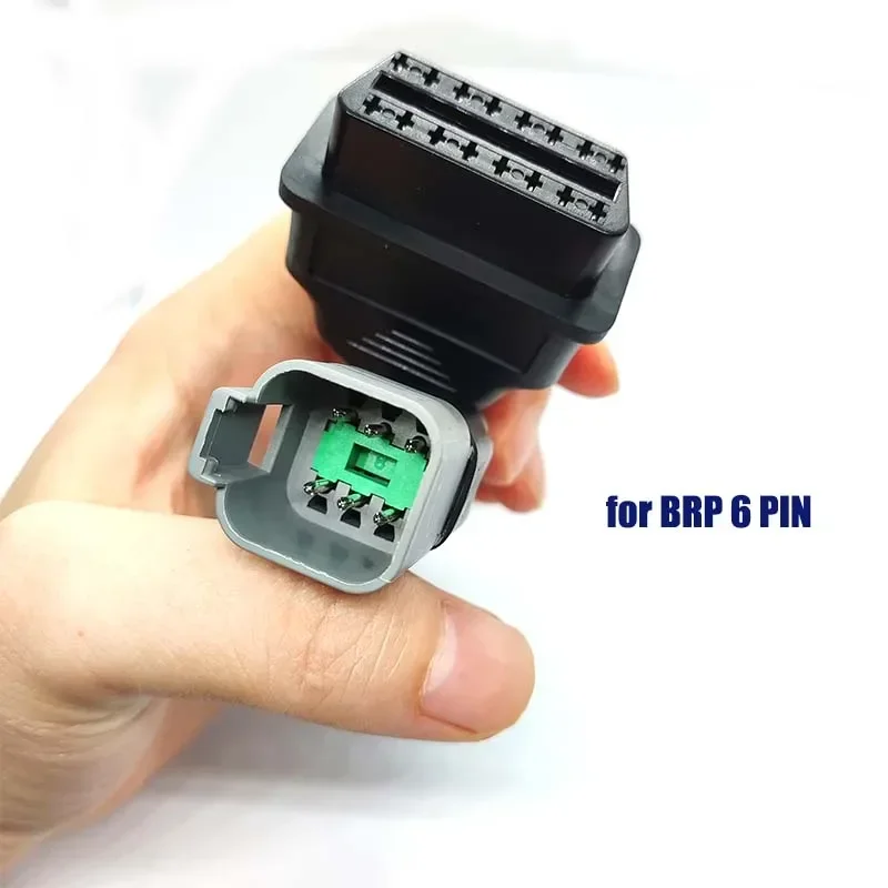 OBD To 8pin Diacrisis Adapter for Polaris All-terrain Vehicle OBD2 TO 6pin Connector for Bombardier BRP Moto ATV UTV Motorcycles