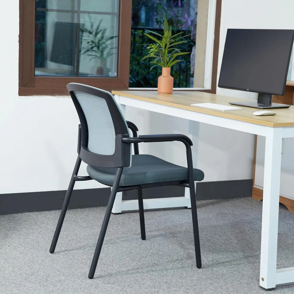 

Guest Chair Office, Reception Back Stacking with Ergonomic Lumbar Support and Thickened Seat Cushion, School Back Chairs