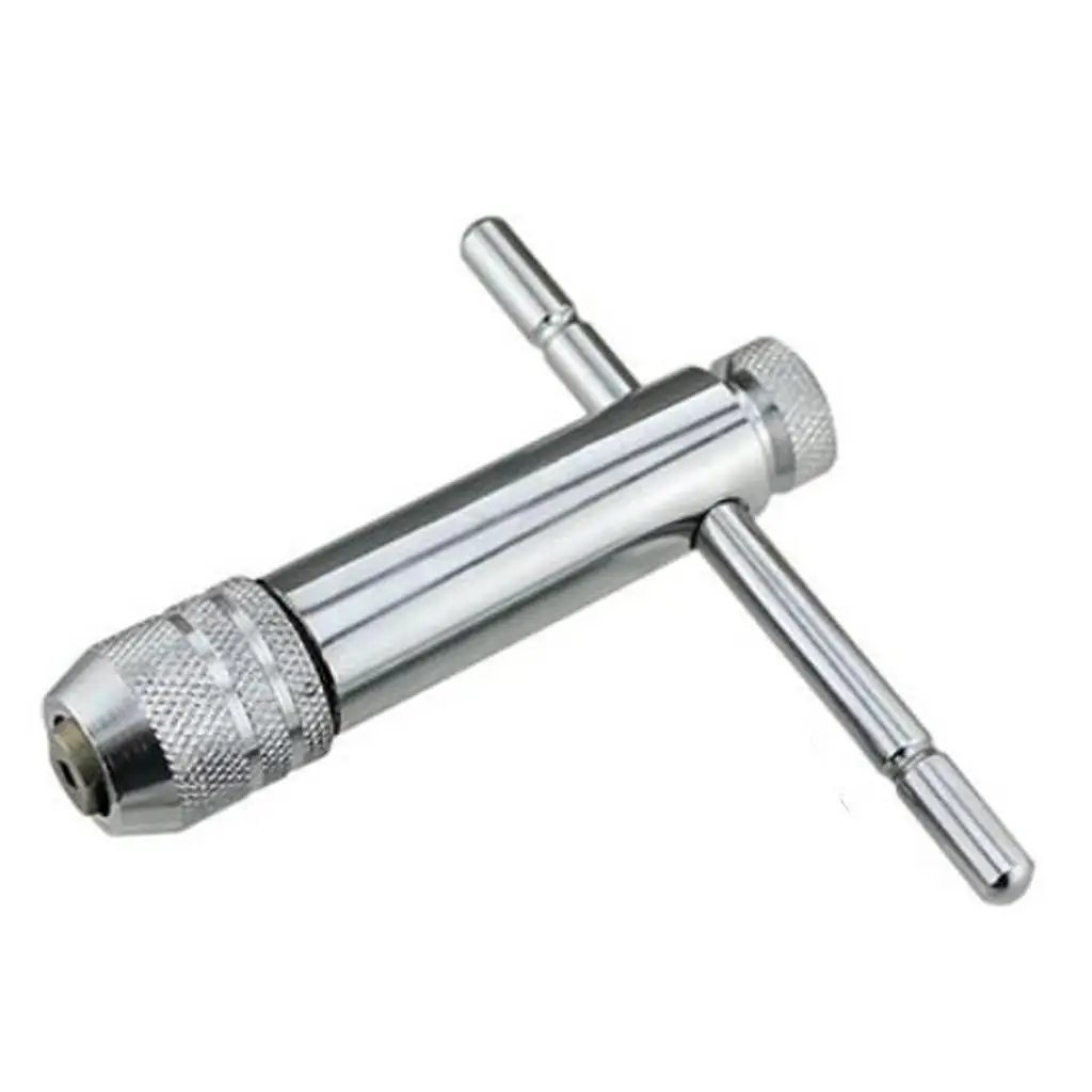 Adjustable T Type Tap Handle Ratchet Wrench Alloy Thread Drill Kit for DIY and Professional Work