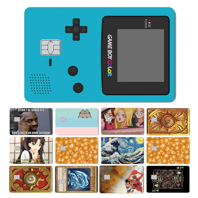 

Magic Shark Gold Card Anime Cartoon Funny Tape Film Skin Sticker Cover Case for Big Small No Chip Debit Credit Card HT12