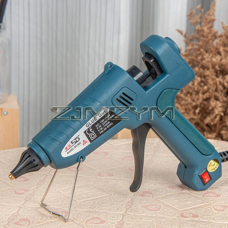 Hot Melt Glue Gun 100W Adjustable Temperature Glue Gun Copper Nozzle 11mm Glue Sticks Home Craft DIY Melt Gun Adhesive Hot Gun