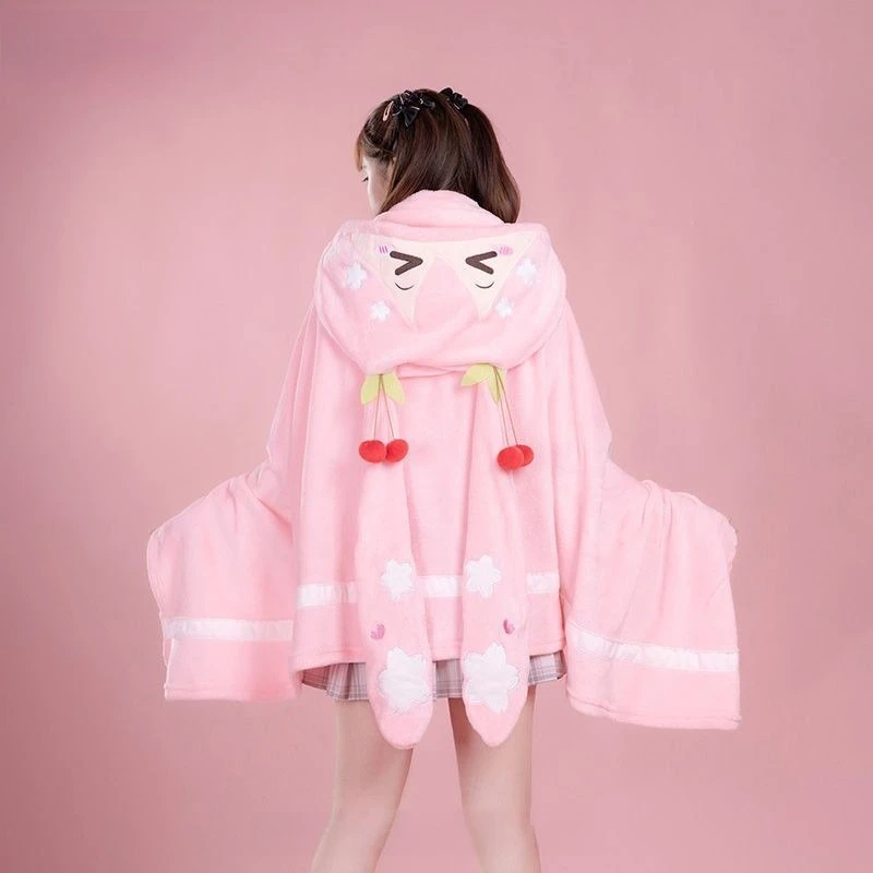 

Аниме плащ косплей Хацунэ Мику каваи многофункциональное фланелевое мягкое теплое одеяло с кондиционером с капюшоном подарки для девочек