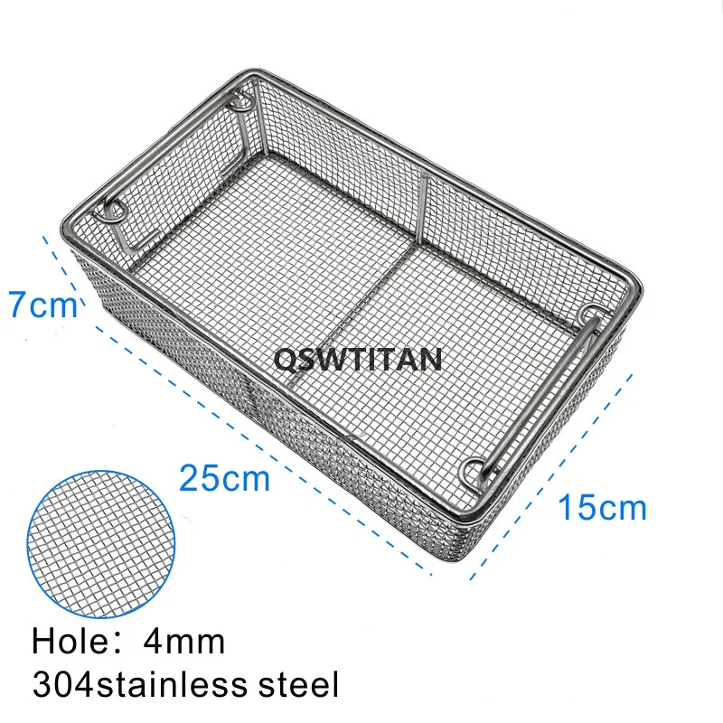 Sterilizing Box without cover Disinfection Net Basket Autoclave Stainless Steel Sterilization Case Surgical Instrument