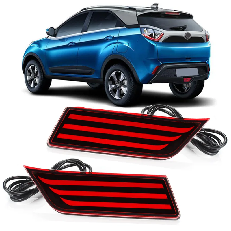 Car bumper tail light for TATA nexon taillight Brake LED 2020y car accessories Taillamp for TATA nexon rear light fog