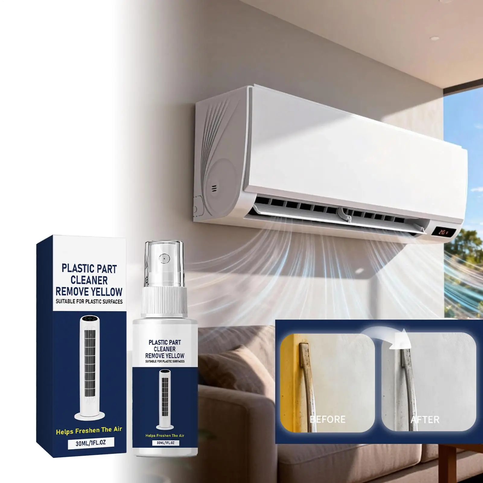 

Appliance Cleaner Cleaning Shine Restorer 30ml Home Appliance AC Unit Cleaner For Refrigerator Washing Machine Car Truck SUV