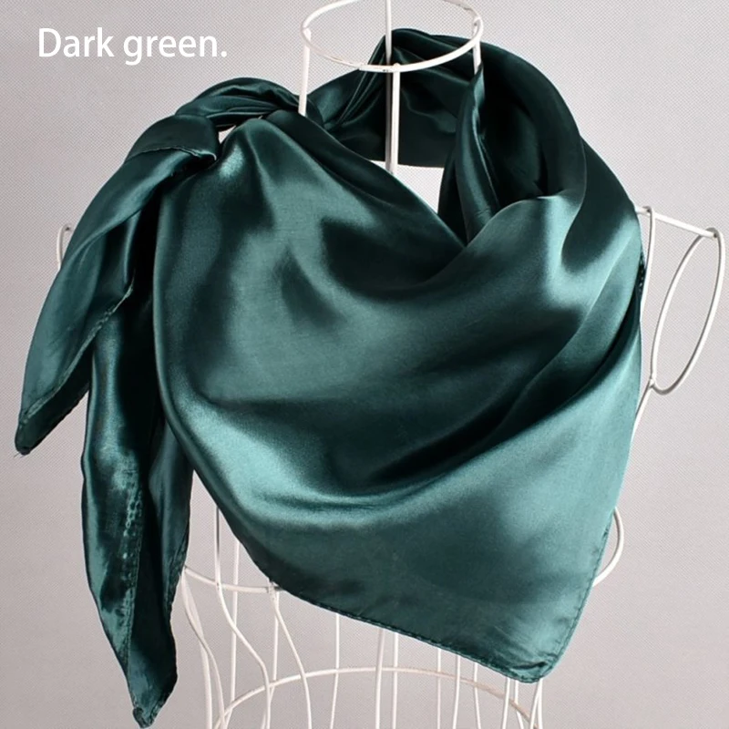 90x90cm Women Fashion Imitated Silk Scarf Foulard Muslim Hijab Veil Headscarf Ladies Autumn Fahsion Shawl Classic Accessories