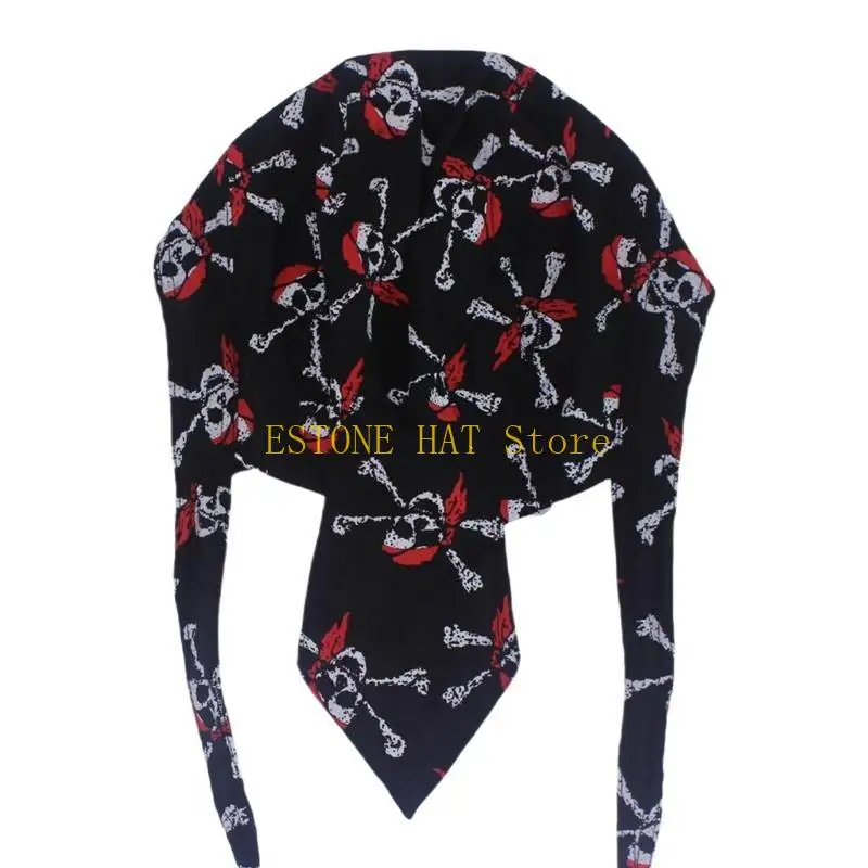 49MF Stylish Pirate HatLight Weight Breathable Adjustable Party Headwear For Men Women Halloween Party Themed Gathering
