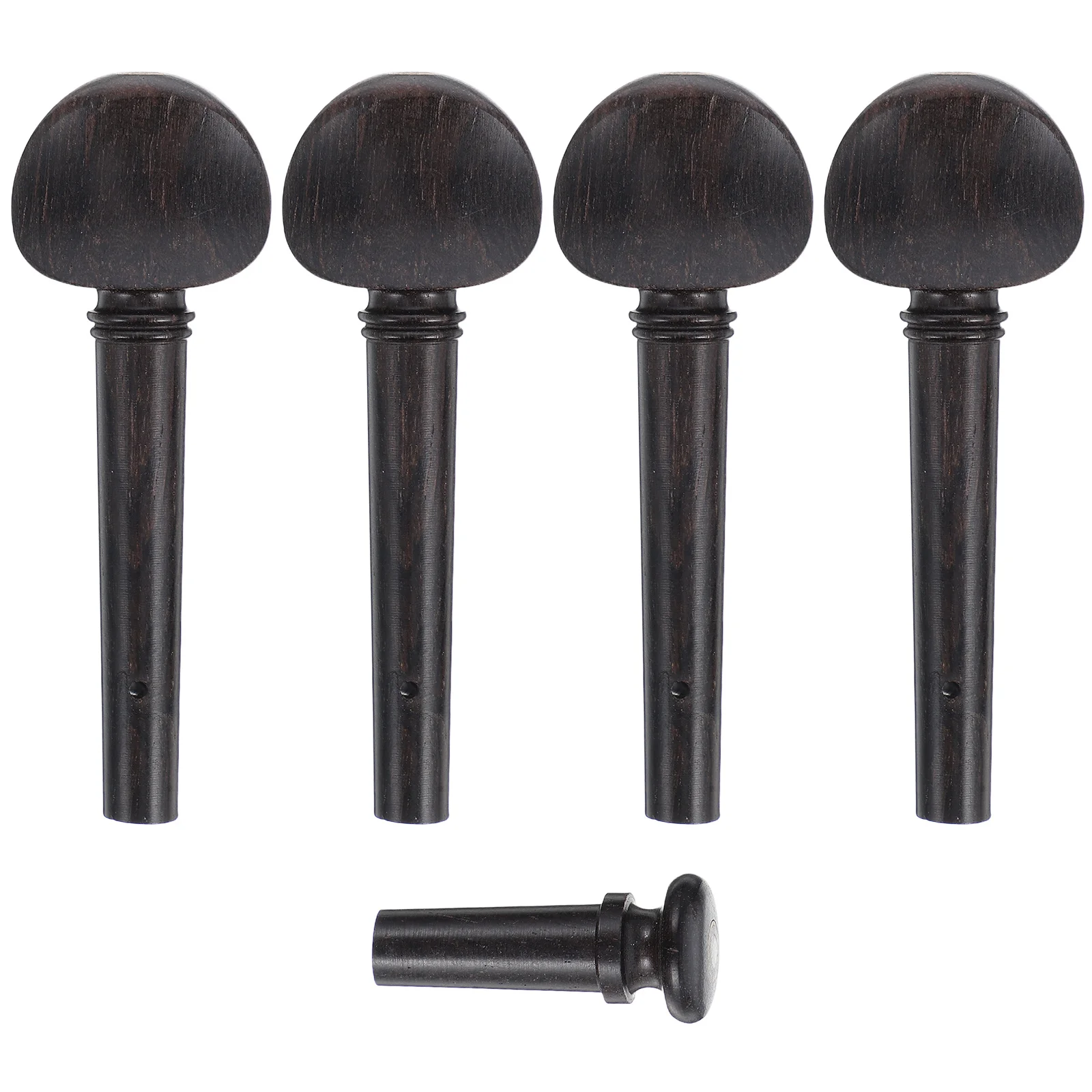 

Ebony Violin Tuning Pegs and Endpin Set for 4 4 Full Size Violins Reliable Longterm Use Beautiful Appearance Musical Equipment