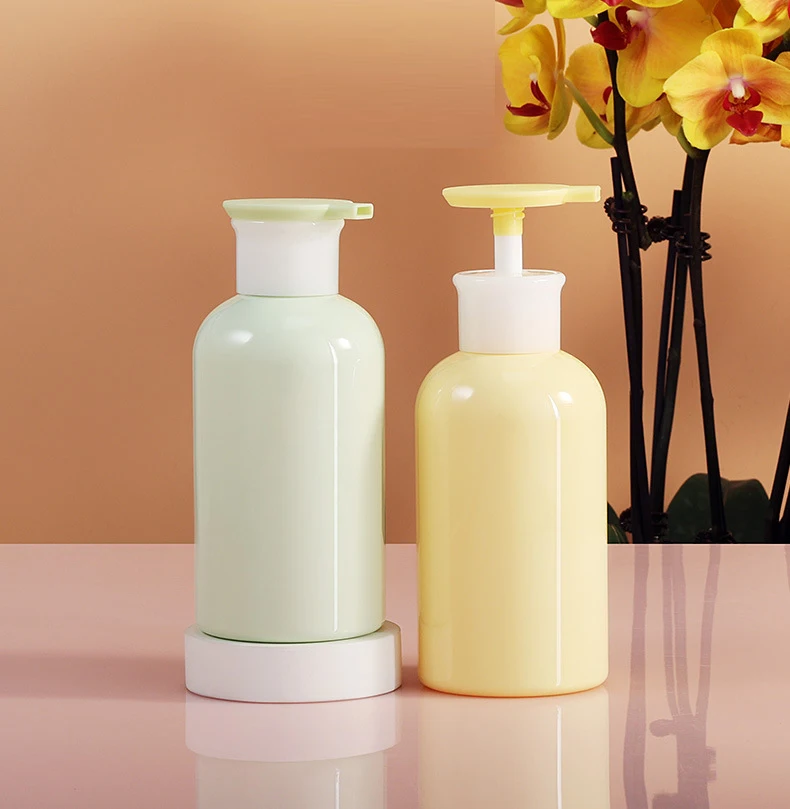 10 Stück 300ml Macaron Shampoo- und Duschgelflaschen, leere Flaschen mit Pumpe, Badezimmer-Shampoo-, Conditioner- und Körperwaschmittel-Spender – Detail 5