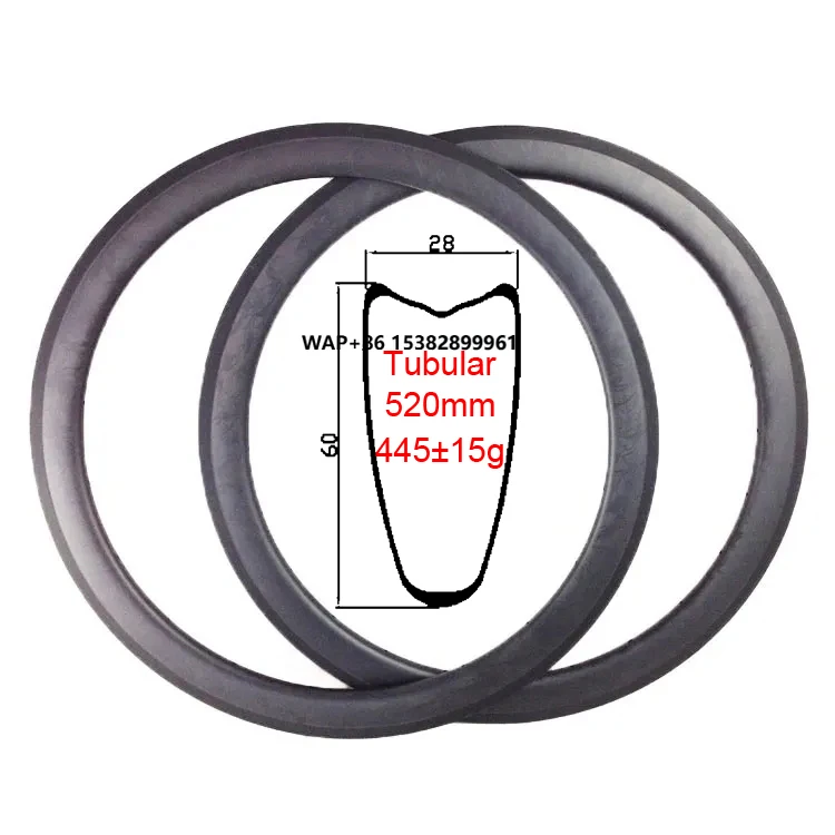 

700c Carbon Cycling Parts 60mm Depth Road Carbon Bicycle Rim Tubular Carbon Fiber Road Bike Wheel Rims