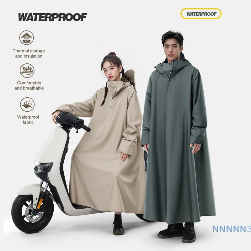 

Thickened Upgrade Long Motorcycle Raincoat Oxford Cloth Cycling Durable Waterproof Poncho Unisex Electric Bicycle