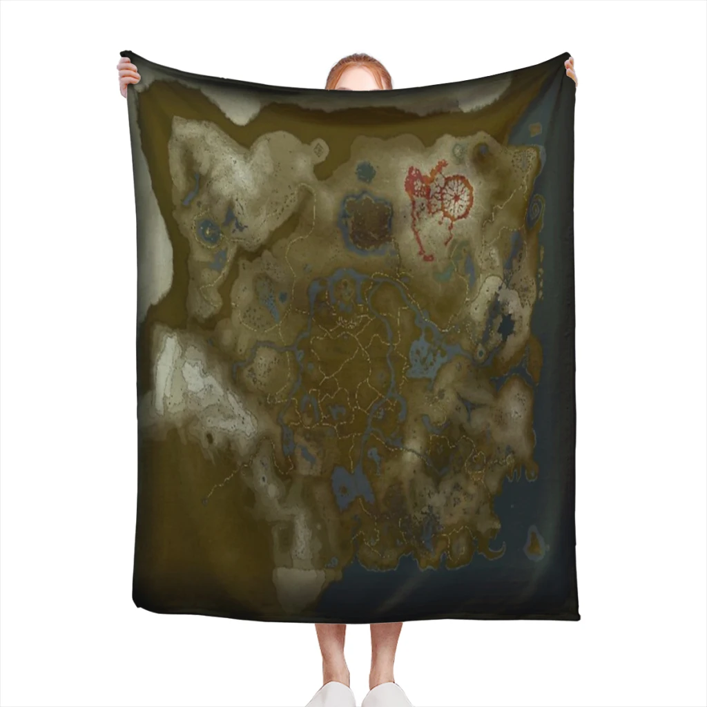 

LoZ BOTW Map Medium Blanket Fluffy Soft Bedroom Decor Sofa Blankets Comforter Home Summer Blankets