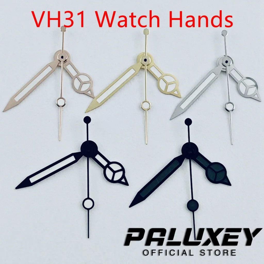 SUB Style Luminous Watch Hands Set Green Luminous Needles Replaceament Pointers For VH31 VH31A VH31B VH60 Quartz Sweep Movement