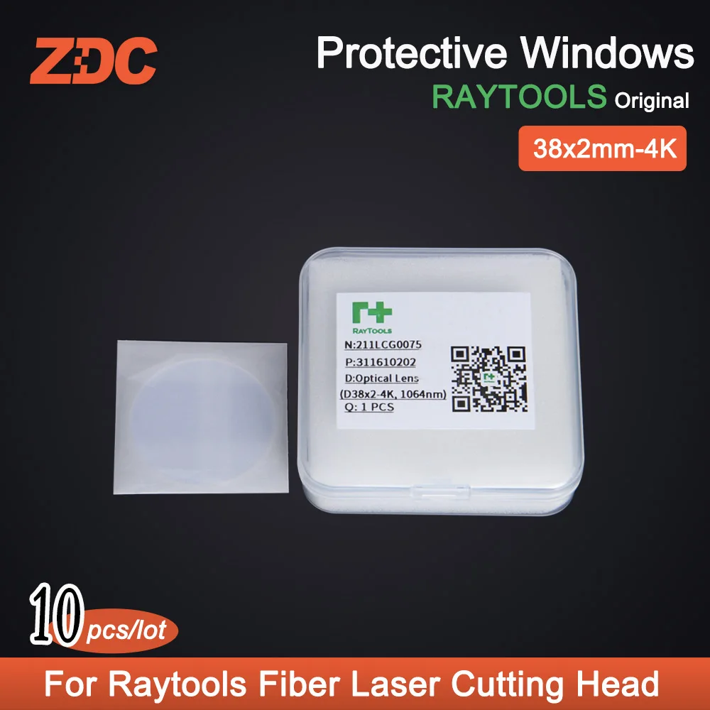 

10PCS/Lot Raytools Original Bottom Cover Glass Protective Windows 38x2mm Lens For BC104 Fiber Laser Cladding Welding Head