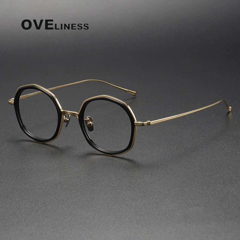 

Acetate Titanium Glasses Frame for Men Women 2024 Retro Vintage Square myopia Prescription Eyeglasses frames Spectacles Eyewear