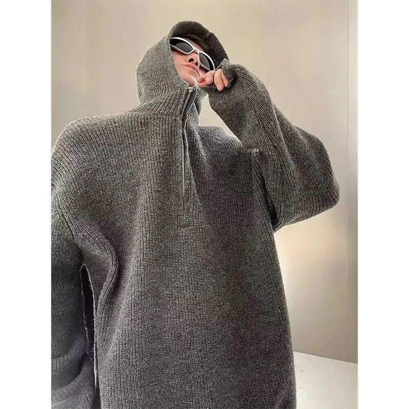 

Мужская осенне-зимняя толстовка большого размера (до 250 фунтов), свободного кроя, для пар, вязаная, модная, из утолщенного полиэфирного волокна