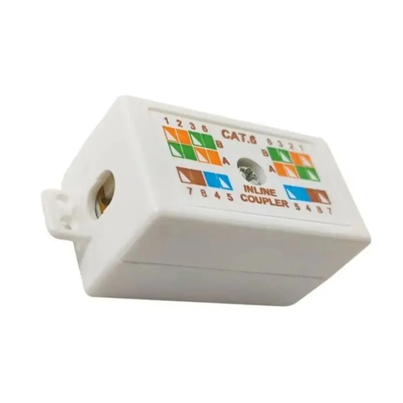 Super Deal -Cat6 Junction Box Unshielded Down Type Coupler For Ethernet Networking Cable Connection