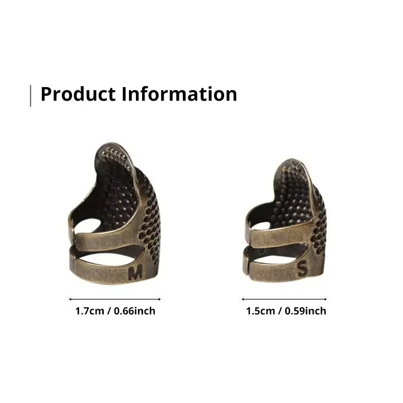 Copper Thimble Sewing Retro Finger Protector Anti Slip Ring For Protect Fingers During Sewing Sewing Supplies Sew Tools