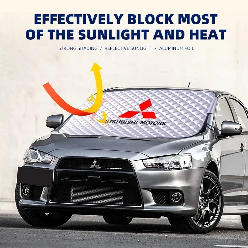 Car Windshield Sunshades Extra Thick Snow Ice Cover Protection For Mitsubishi ASX Galant Mirage L200 EVO Triton Pajero Outlander