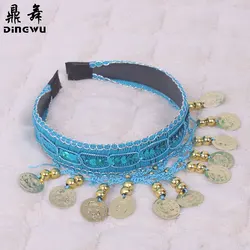 1pcs/lot woman children belly dancing headwear lady fashion hair band with coin