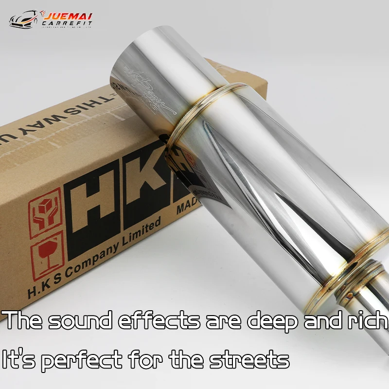 Automotive exhaust pipe modification HKS inclined out install muffler tip General purpose stainless steel imported tailpipe