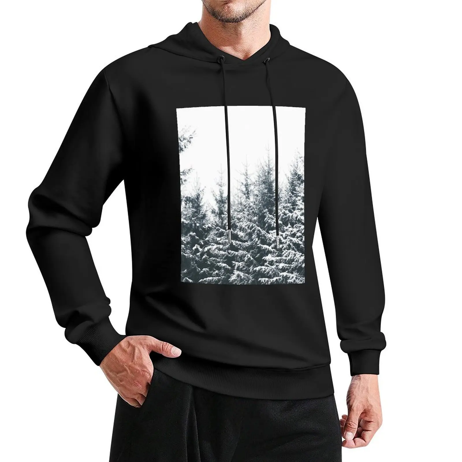 

In Winter // Misty Moody Foggy Milky Woods Wonderland Forest With Cascadia Trees Covered In Snow Pullover Hoodie