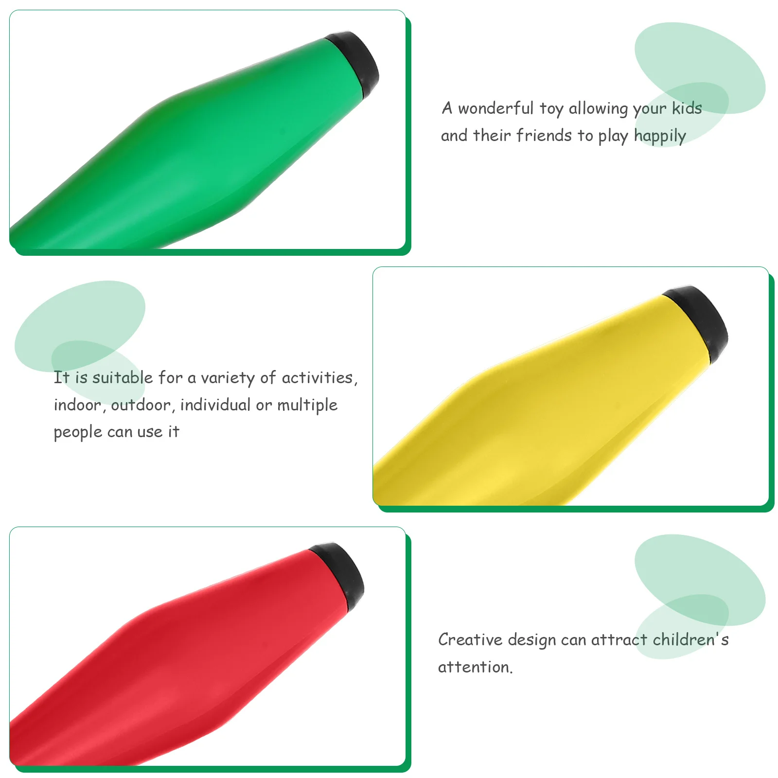 Jeu de toupie pour enfants, 3 pièces, Sport amusant en plein air, Clubs de jonglage, bâtons, Performance sur scène, jouet d'extérieur pour enfants