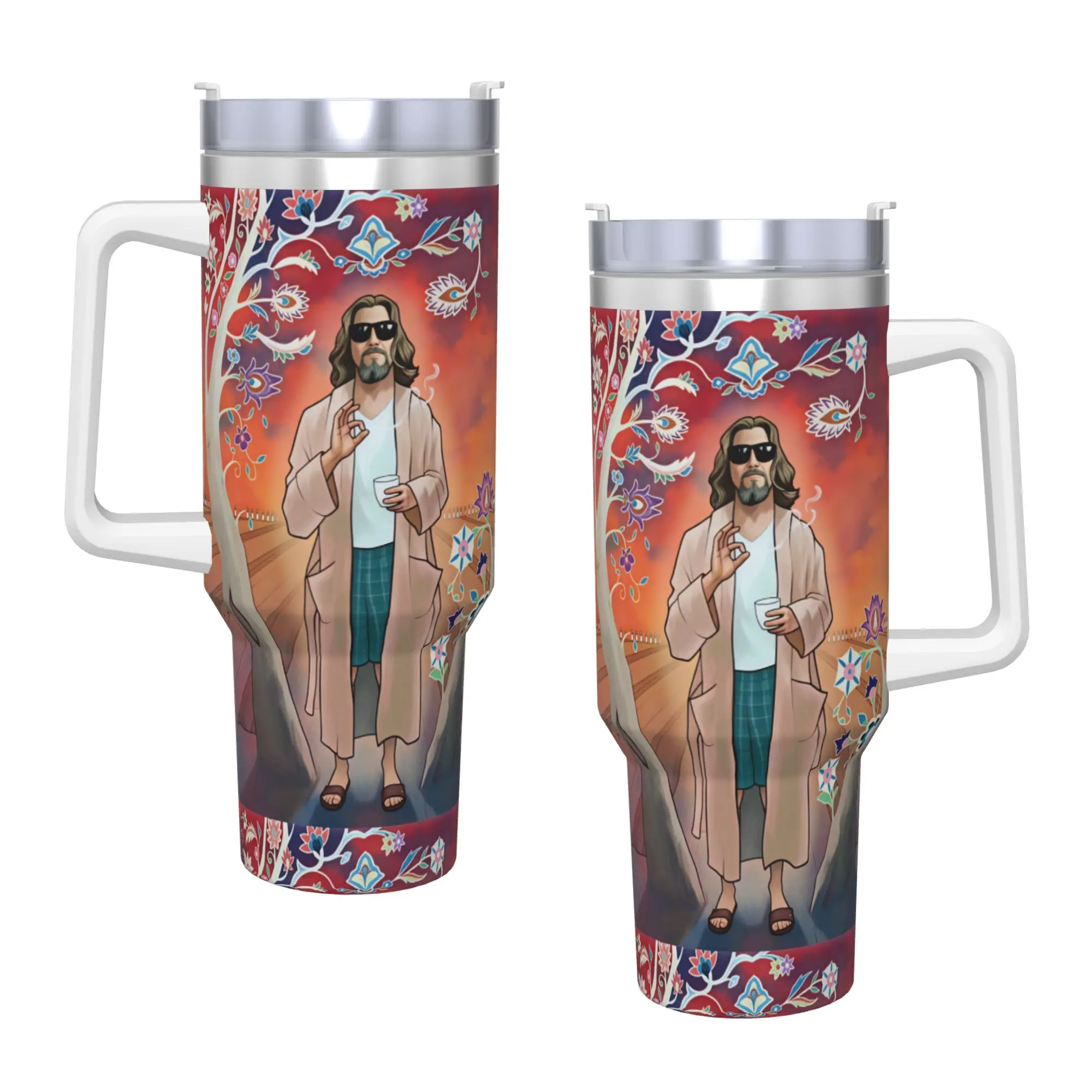 The Dude Big Lebowski (13) Tumbler  Hot Drinks Water Bottle Portable Stainless Steel Thermal Mug Custom Travel Mugs Cup