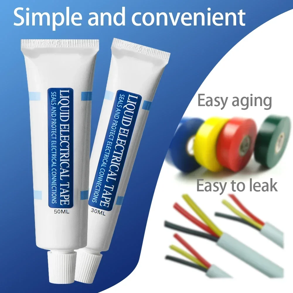 Insulation Glue Liquid Insulating Tape RepairGlue ElectricalWire Cable Coat Fix Line Glue Waterproof Seal High Temperature Paste