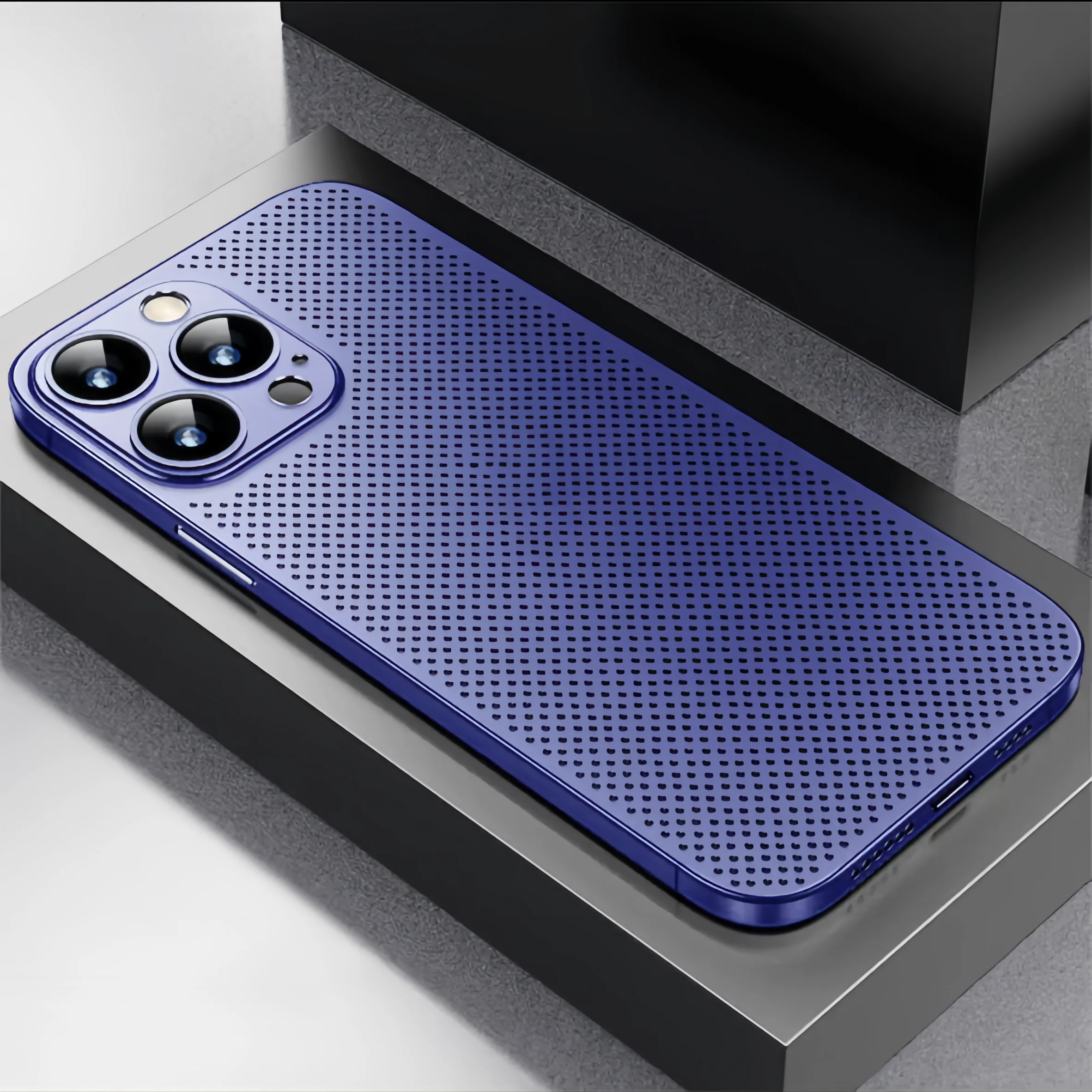 Warmteafvoer Ademende Koelbehuizing Ultradunne Matte Mesh Holle Slanke Harde iPhone 16 15 14 13 12 Pro Max Plus