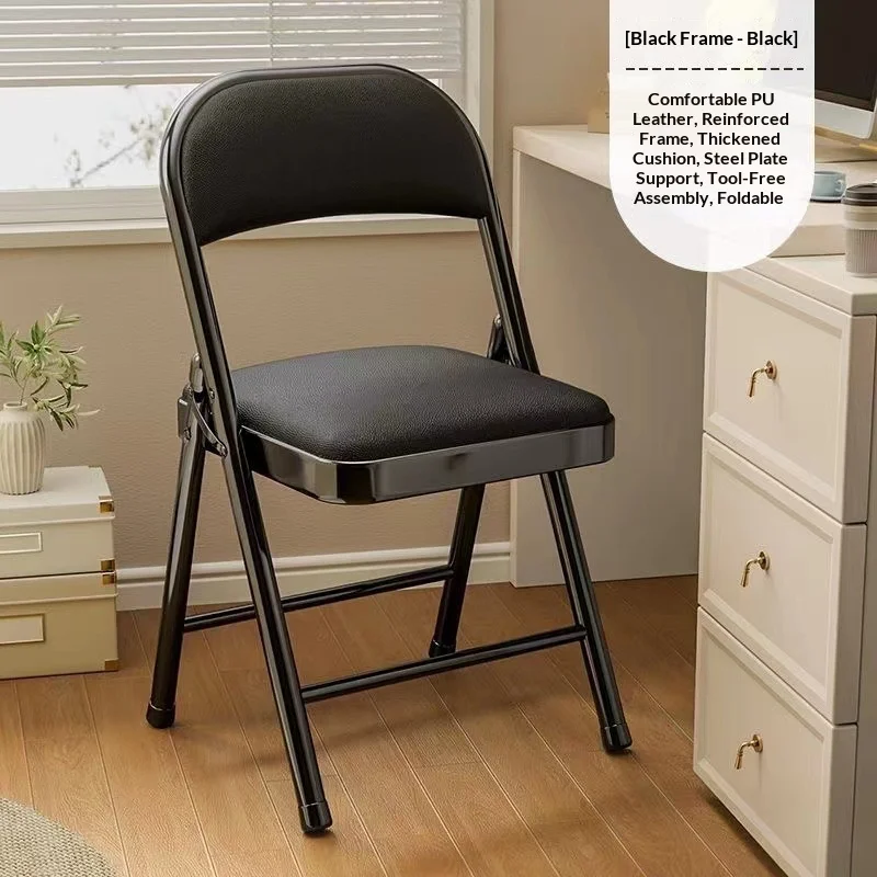 Portable Folding Dining Chair Stool Lightweight Compact Space Saving No Assembly Kitchen Home Office Dorm Conference Furniture image 6