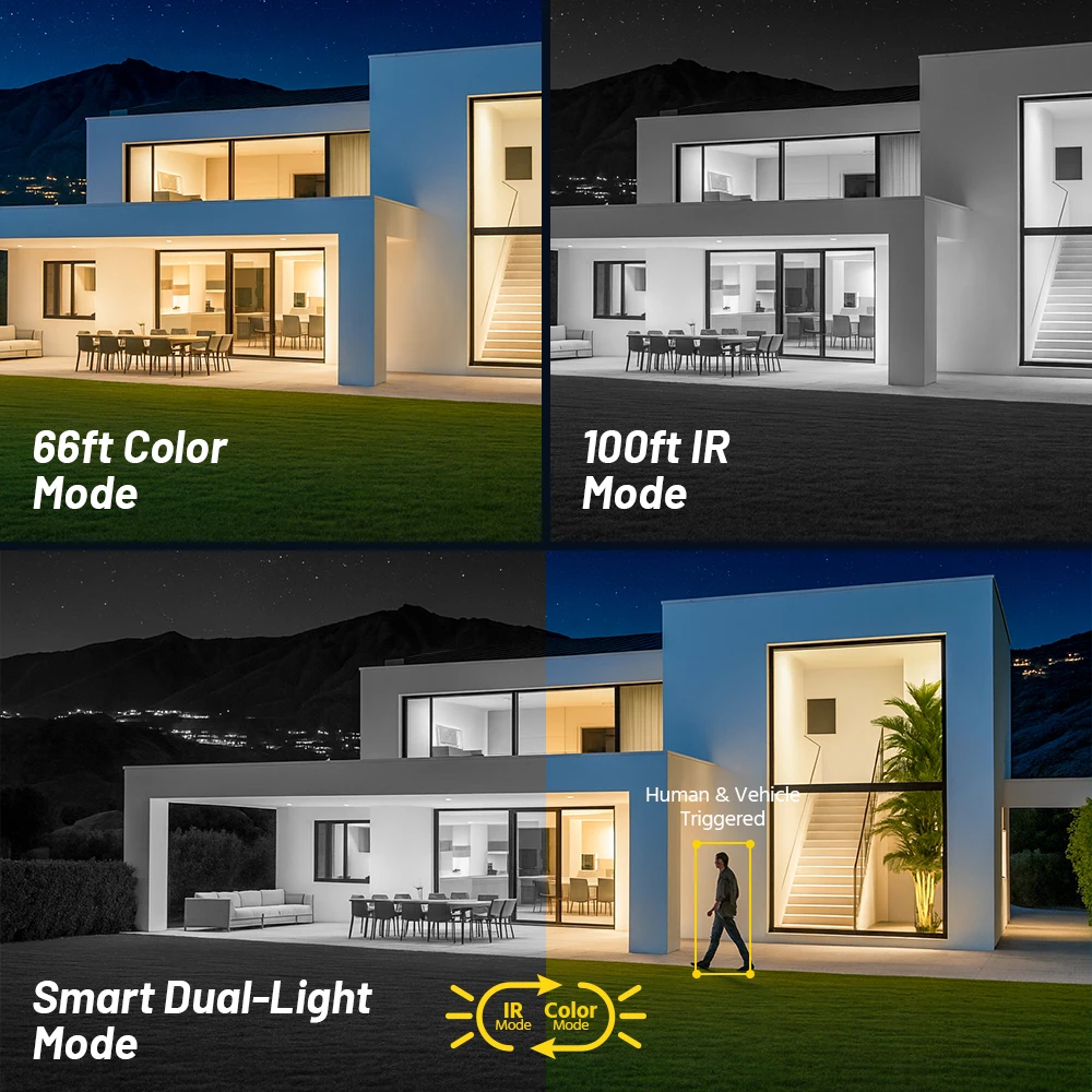 ANNKE 8Channel PoE Network Wired Surveillance System Kit with 3K 5MP Dual‑Light IP Cameras Smart Human/Vehicle Detection Two‑Way Audio Intercom H.265+ White Light & Audio Alarms, IP67 Weatherproof – Plug‑and‑Play for 24/7 Home and Business Security