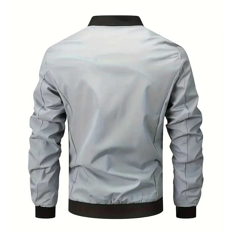 Spring New Men Casual Jacket Men Fashion Solid Windproof Slim Jacket Coat Autumn Men Outdoor Arrival Baseball Jackets Male M-5XL